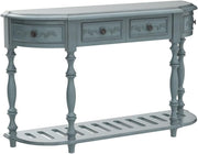 Half Moon Console Table with Drawers & Shelf, 52"