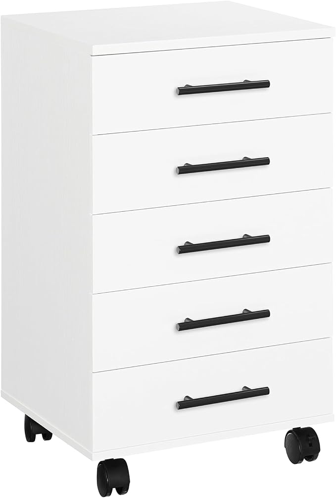 5-Drawer Rolling File Cabinet