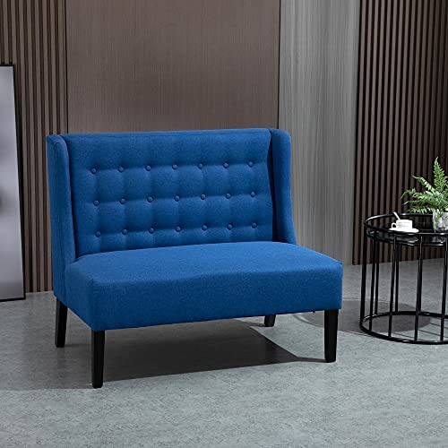 Wingback Button-Tufted Loveseat