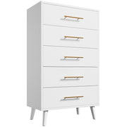 5-Drawer Dresser with Metal Handles