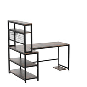 L-Shaped Computer Desk with Hutch & Wireless Charging