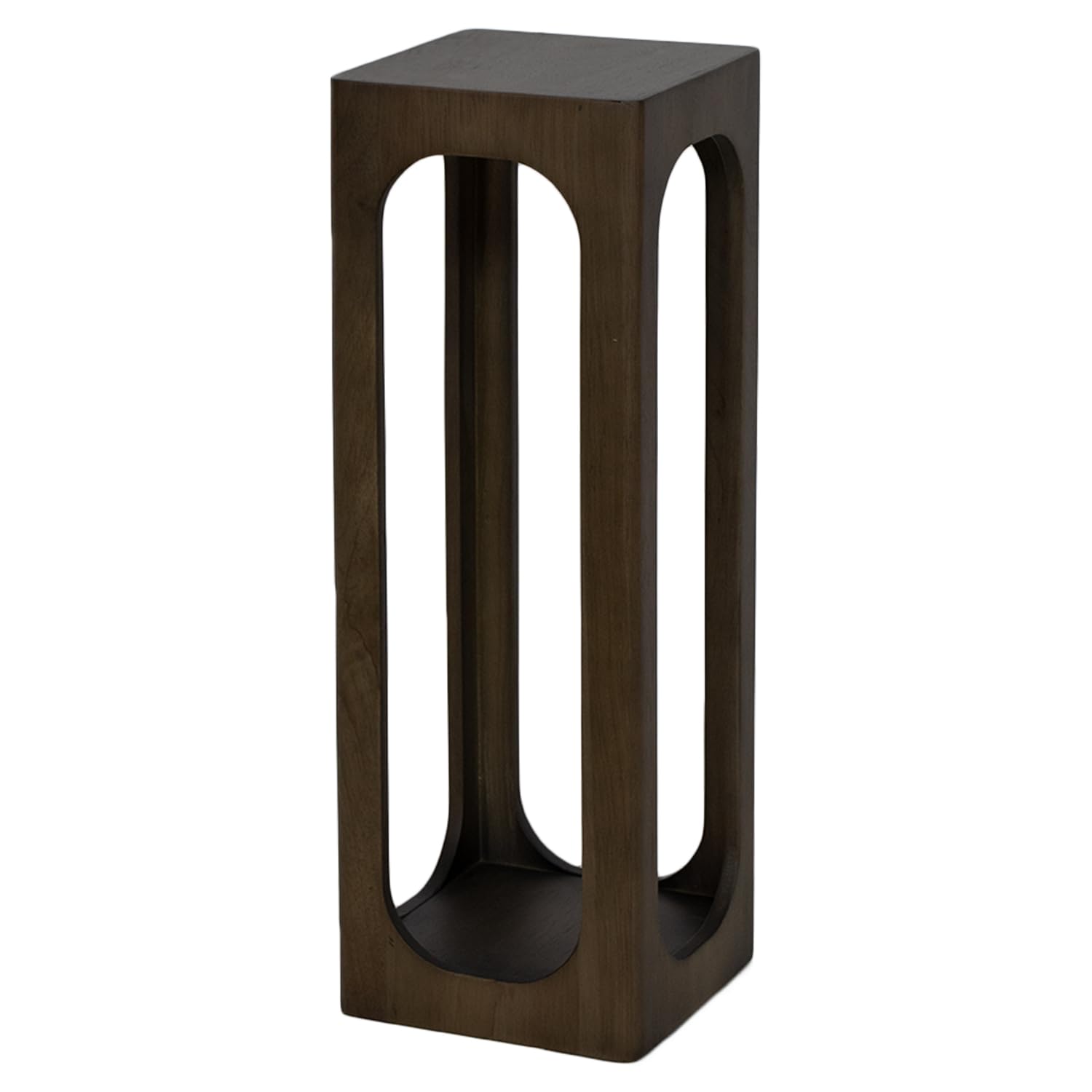 COVLON Drink Table, Soild Wood Small Space Side Table, Decorative End Table for Living Room,Badroom or Entryway Decoration, Natural Wood, Brown