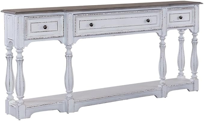 Antique White Console Table