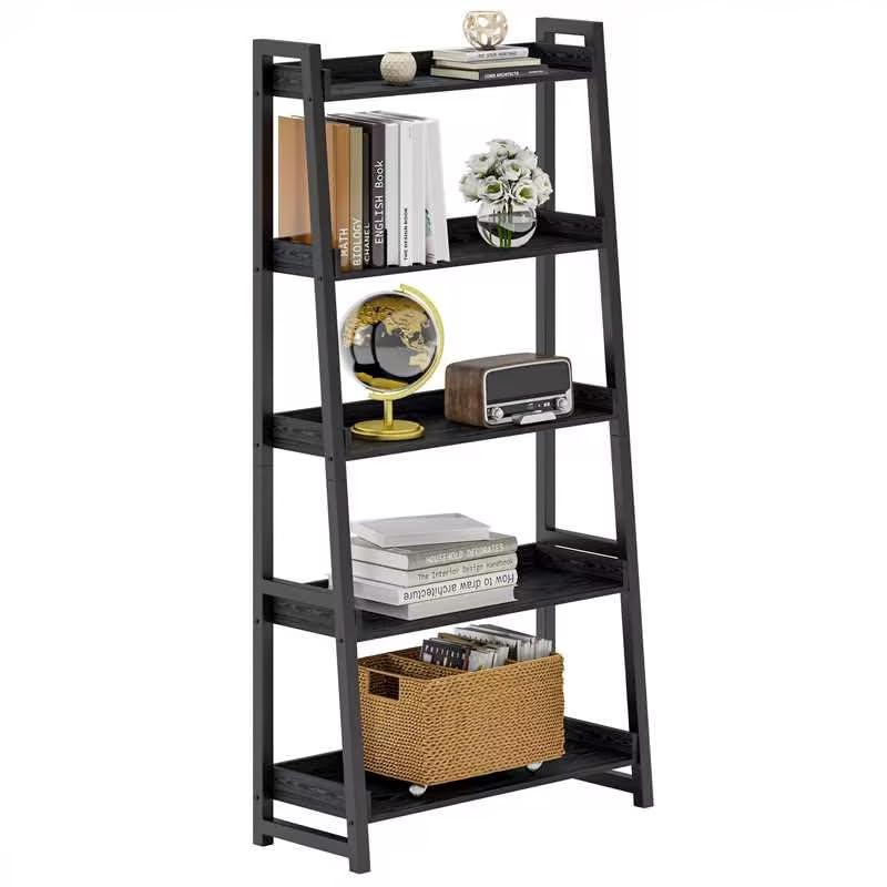 5-Tier Industrial Ladder Bookshelf
