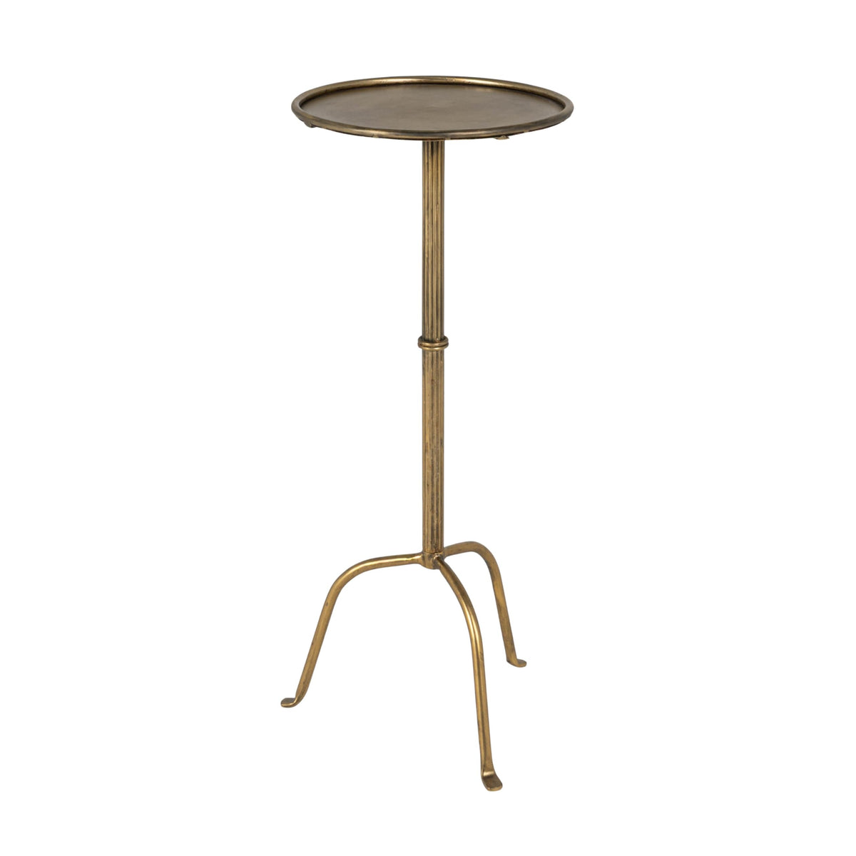 Creative Co-Op Metal Martini Cocktail Table, Antique Brass