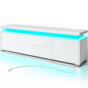 TV Stand with LED Lights & Power Outlet