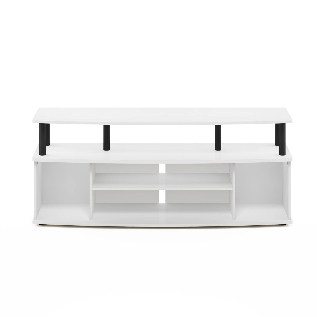 Furinno Jaya 4-Tier TV Stand for TV up to 55 Inch, White