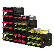 Black Stackable Wine Rack Set