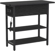Narrow End Table with Charging Station