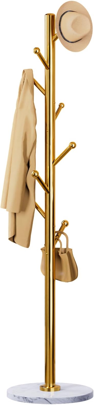 Silver Marble Base Coat Rack