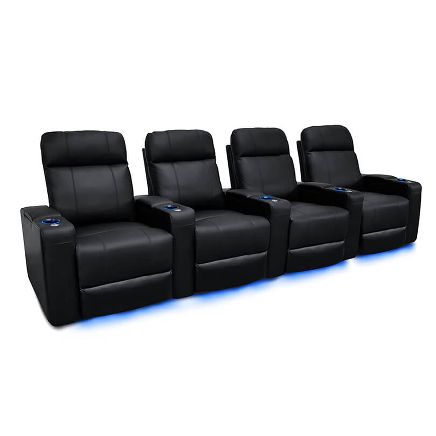Power Recliner Home Theater Seat – Leather with LED & USB