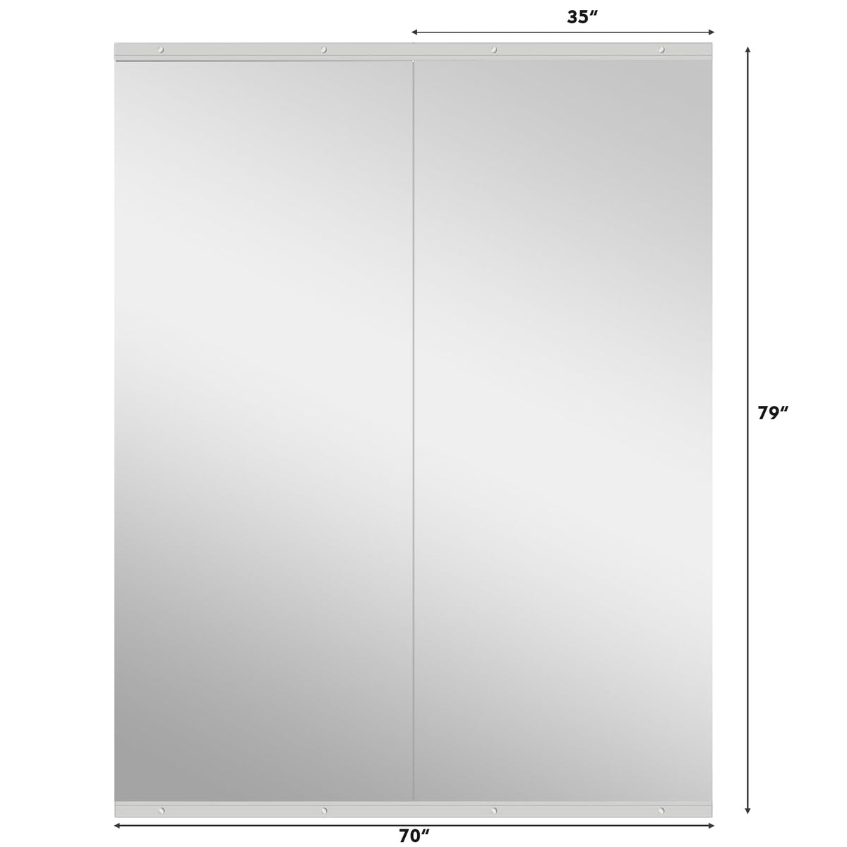 Snowdool Gym Mirror, 79''x35'' 2PCS Mirrors for Home Gym Wall Large, Full Body Mirror for Yoga, Garage, Dance Studio, Anti-Rust, Tempered Glass,Frameless Rectangle Wall-Mounted Workout Mirrors