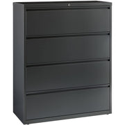 Lorell 4-Drawer Lateral File, 42 by 18-5/8 by 52-1/2-Inch, Charcoal