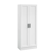Tall Storage Cabinet with 2 Doors and Adjustable Shelves