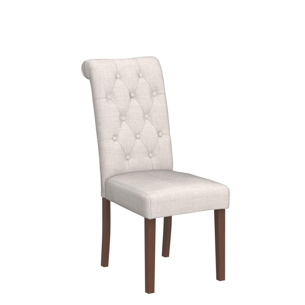 Upholstered Dining Chairs with Solid Wood Legs