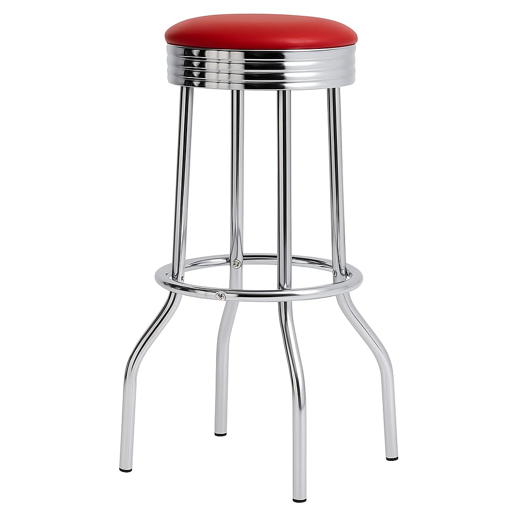 Retro 3-Piece Pub Bar Set with Swivel Stools