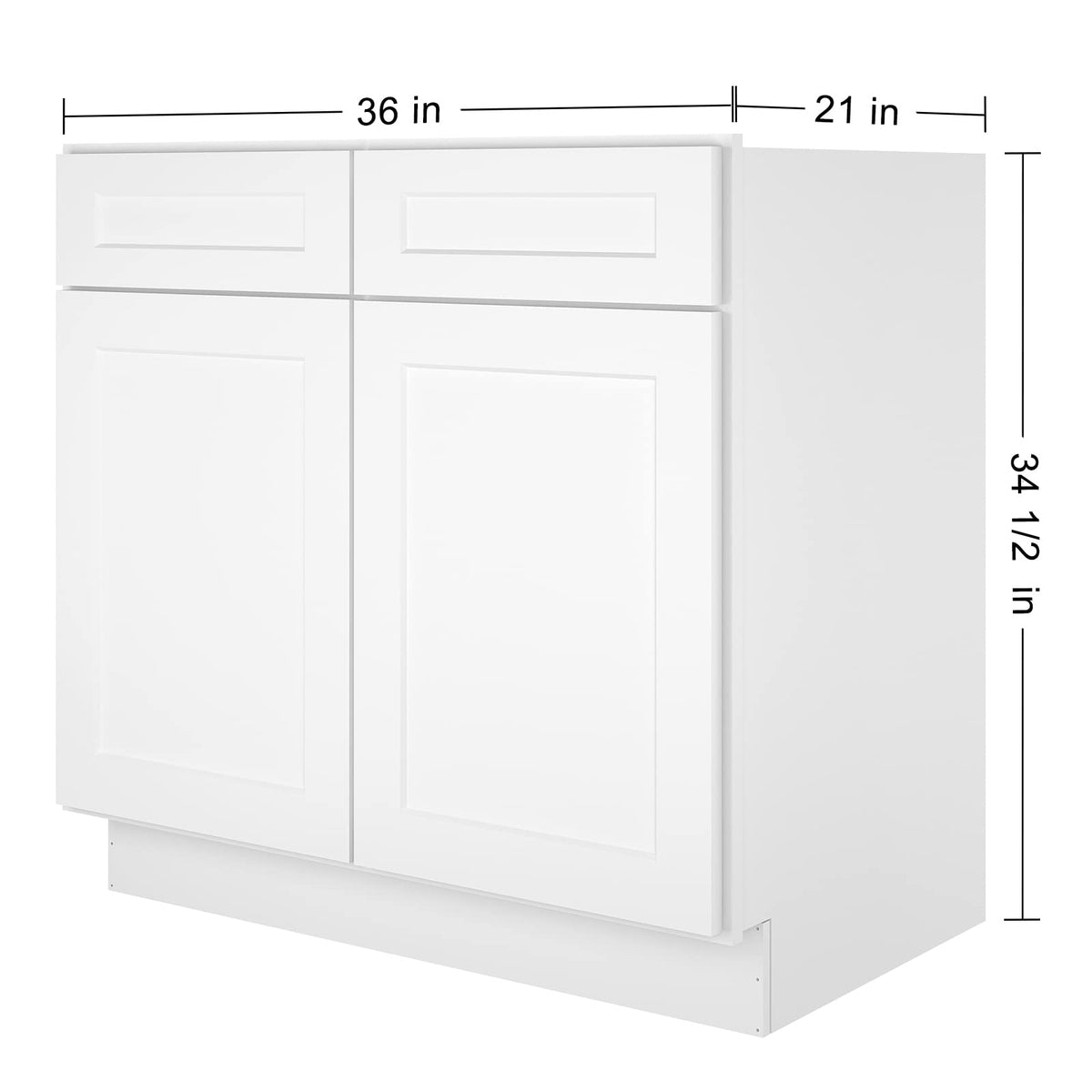 White Shaker Bathroom Vanity Base Cabinet