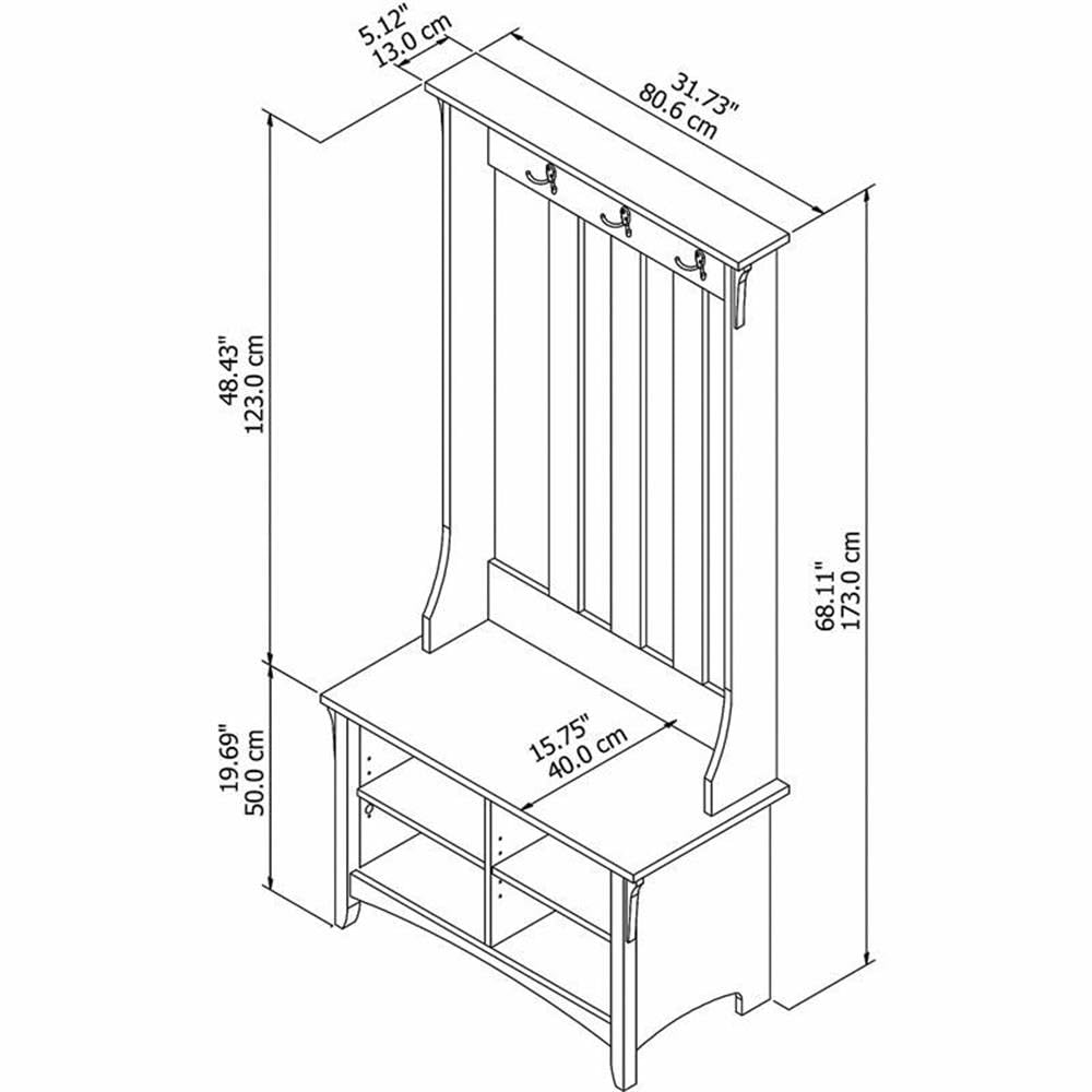 Hall Tree with Shoe Storage Bench
