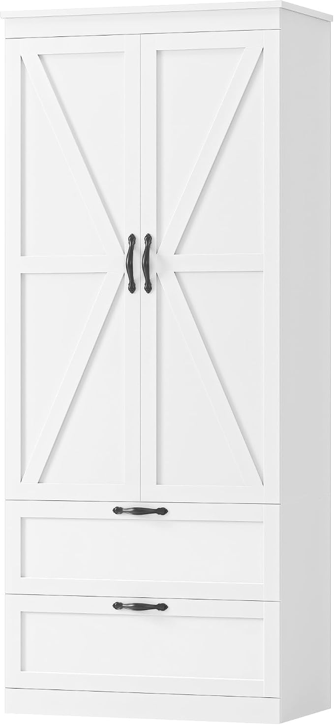 Farmhouse Pantry Cabinet with Drawers