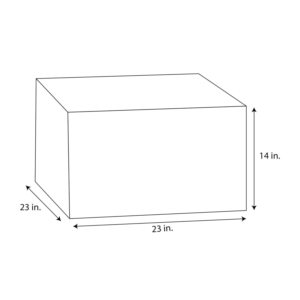 Red Outdoor Square Pouf