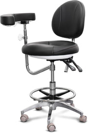 Ergonomic Dental Assistant Stool with Rotatable Armrest