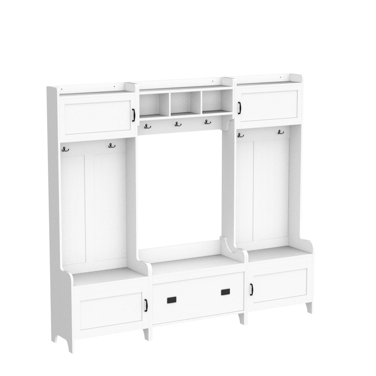 Entryway Hall Tree with Bench and Shoe Storage
