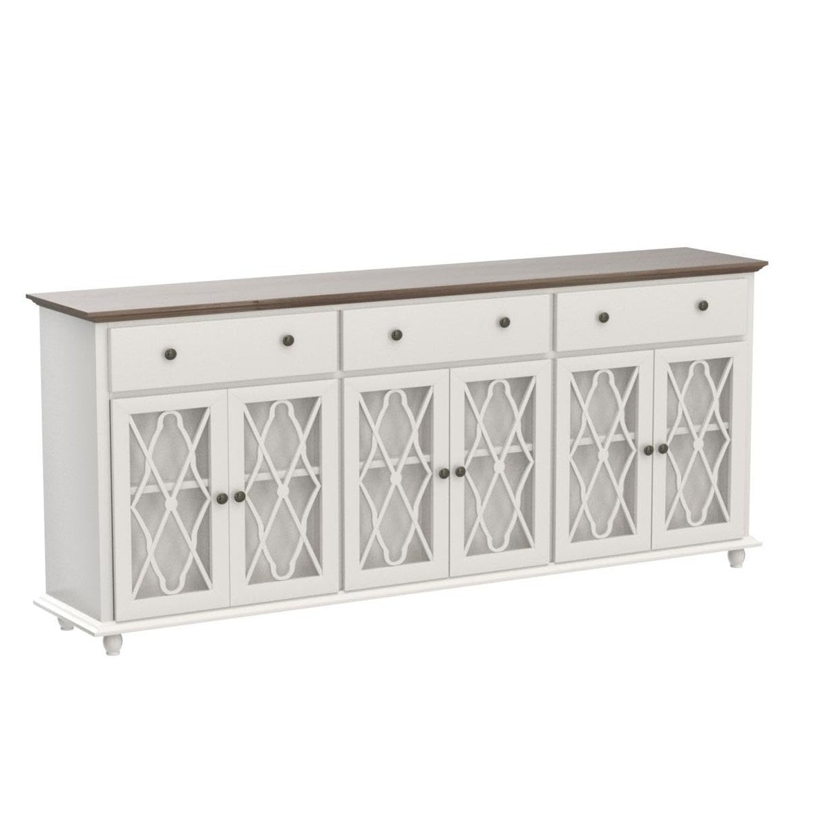 White Six-Door Accent Cabinet