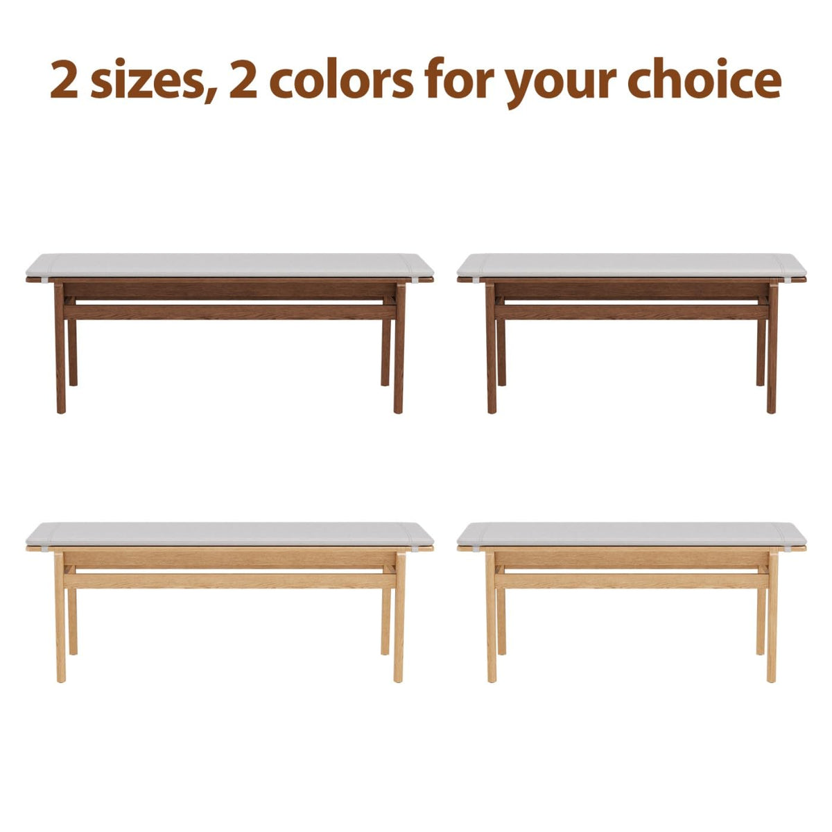 Upholstered Rubberwood Dining Bench