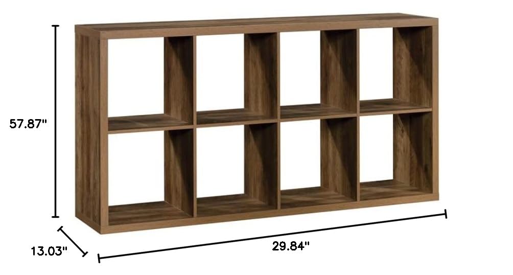 Sauder Miscellaneous Storage 8-Cube Organizer Storage Bookcase/Pantry cabinets, Rural Pine Finish