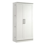 Sauder HomePlus Kitchen Storage Pantry Cabinet with Swing Door Storage and Adjustable Shelves, in Soft White finish