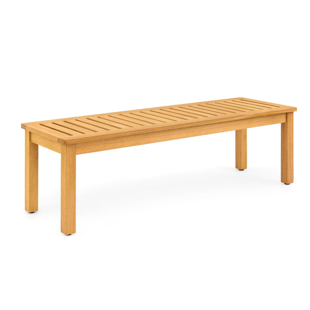 Backless Eucalyptus Wood Bench