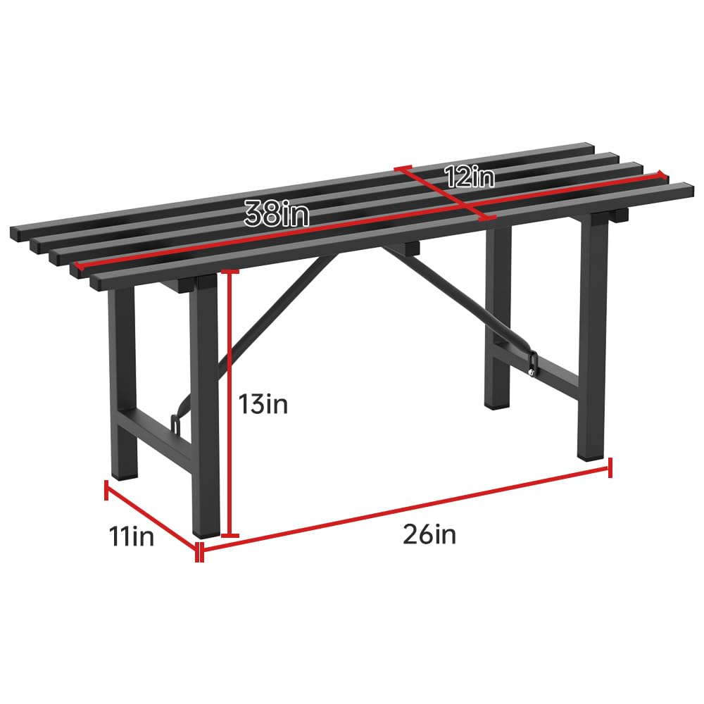 DHYGOTFUR Outdoor Plant Stand Aluminum, Indoor Heavy Duty Metal Bench