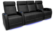 Syracuse Home Theater Seating – Top Grain Leather Power Recliner with LED