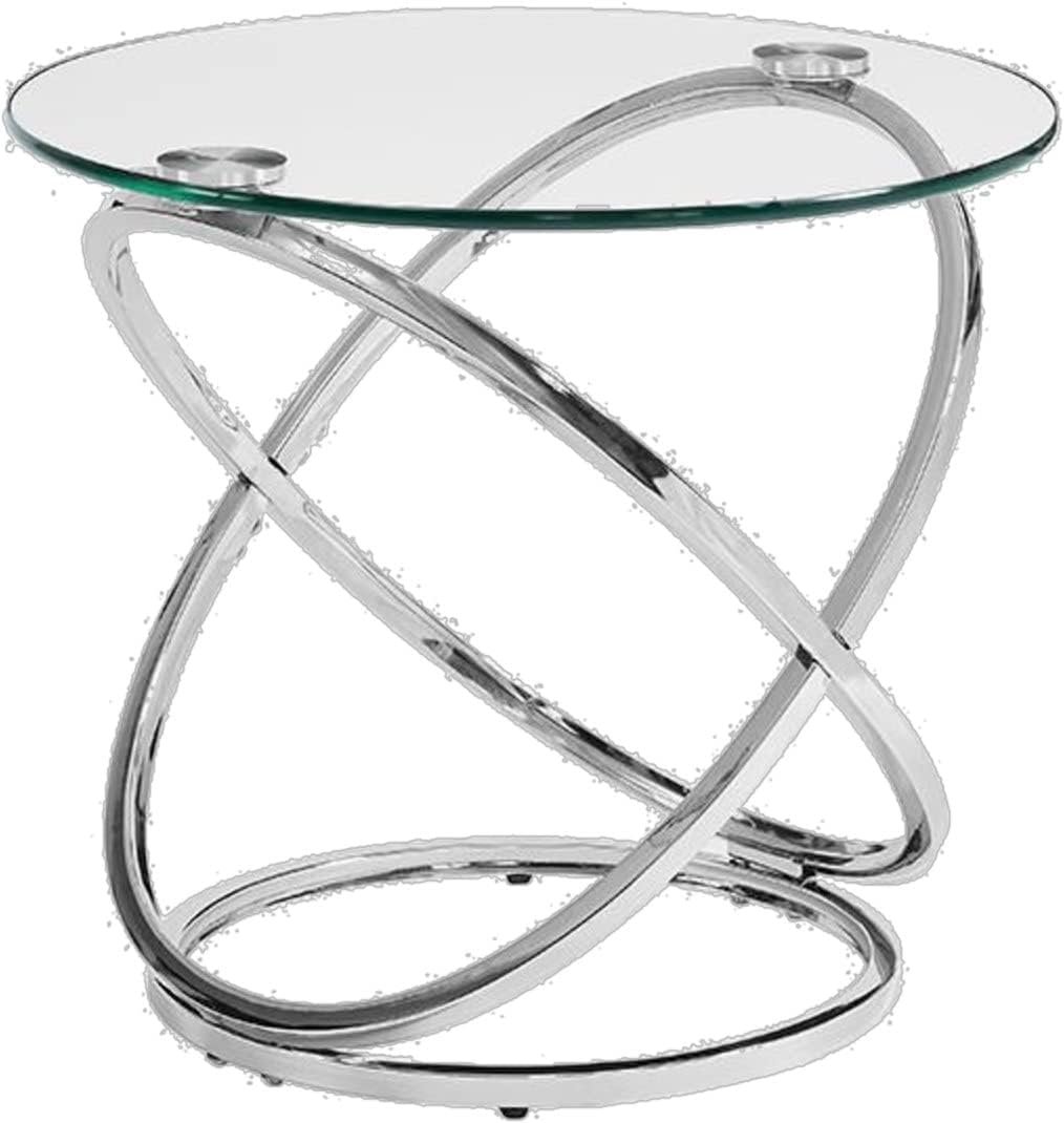 Chrome Glass 3-Piece Occasional Table Set