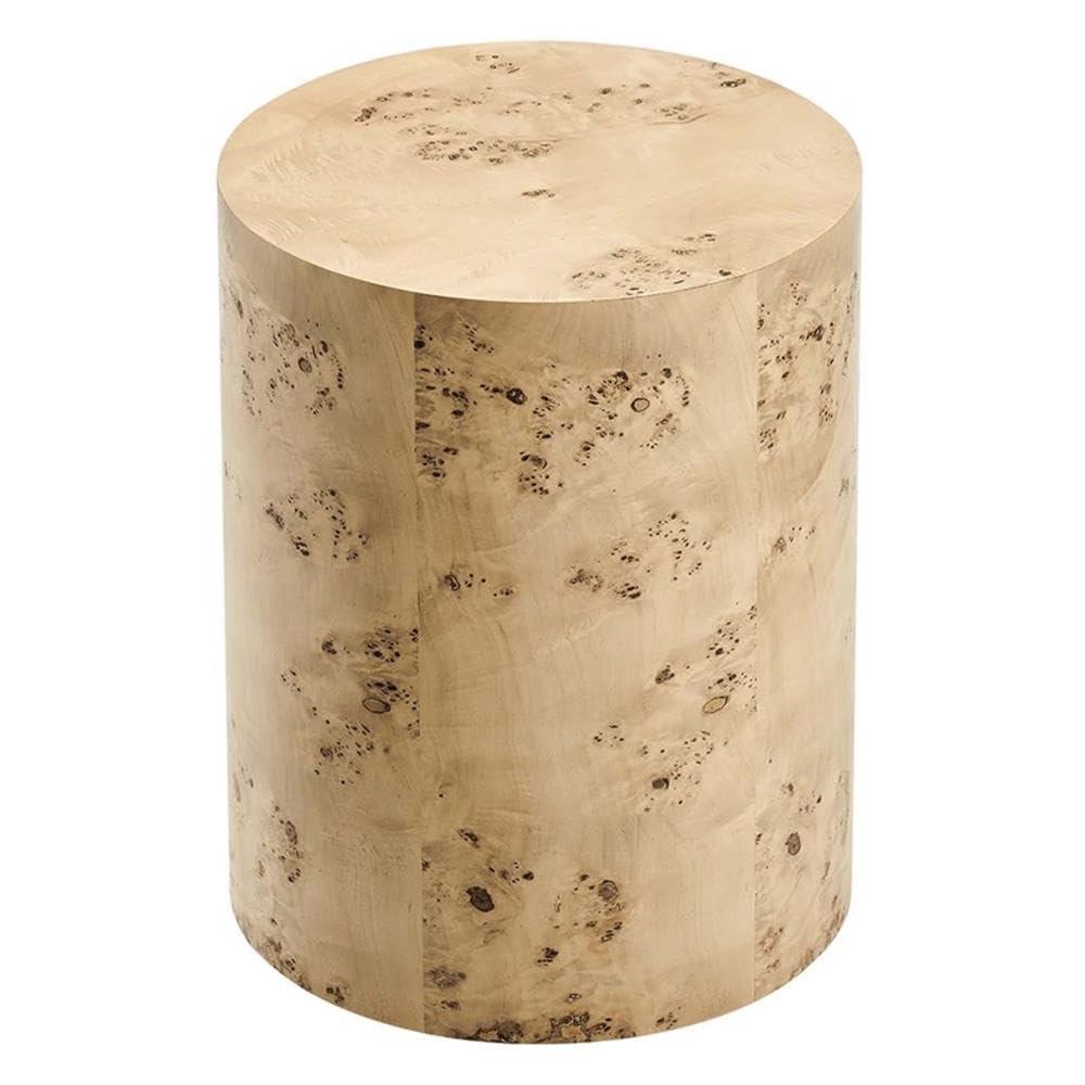 16" Round Burl Wood Side Table