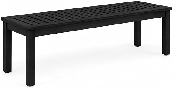 Backless Eucalyptus Wood Bench