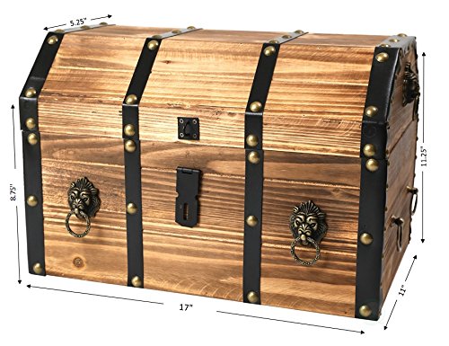 Wooden Pirate Treasure Chest – Lockable Storage Box