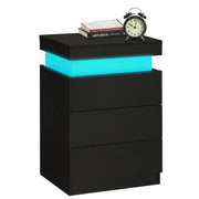 Nightstand with LED Lights & Charging Station