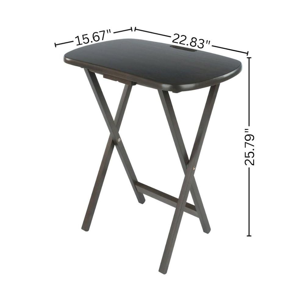 5-Piece Folding TV Tray Table Set with Storage Rack