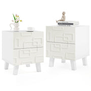 Modern Nightstand with 3D Geometric Drawers
