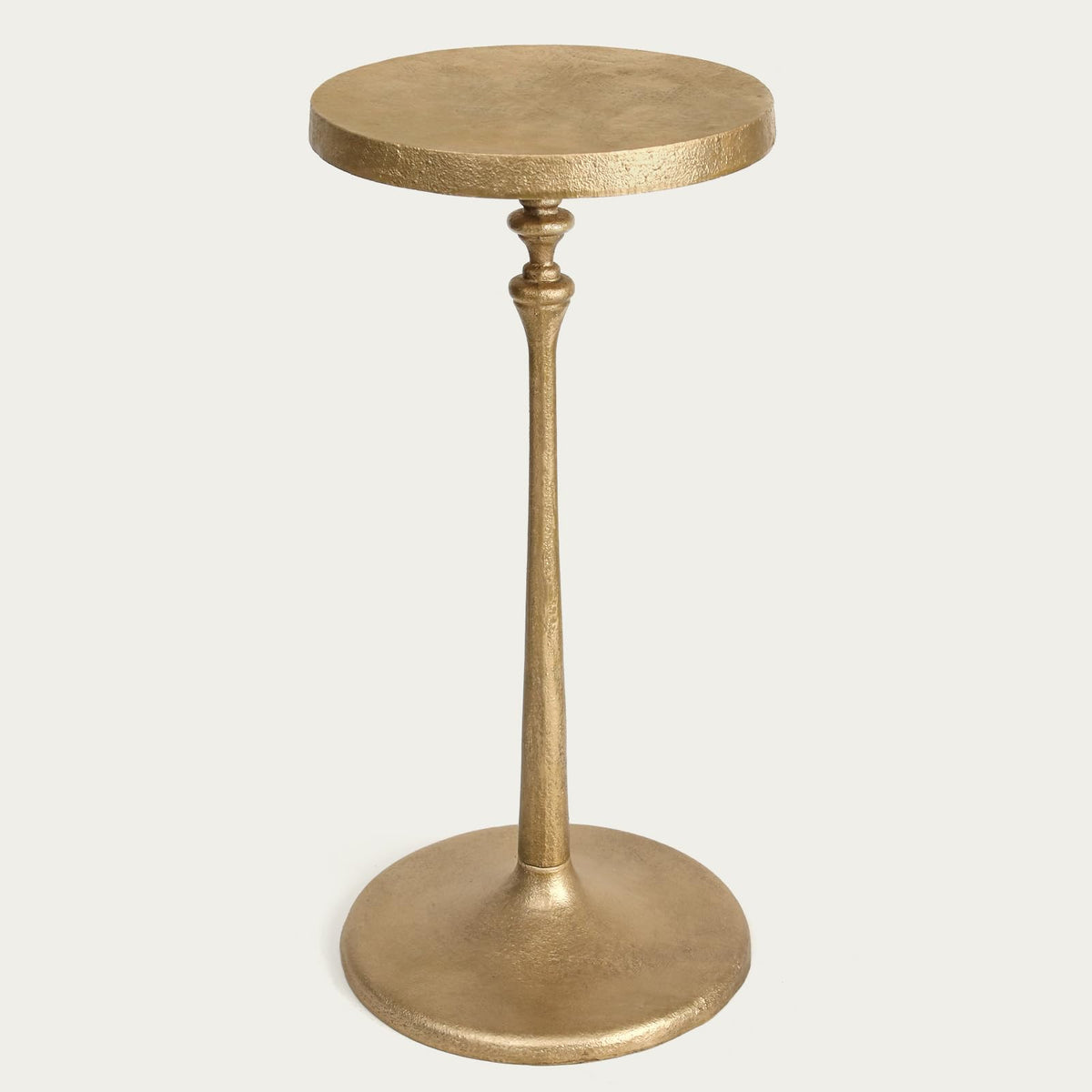 SUJUN Vintage Brass Cast Iron Side Table Round Accent Table for Living Room