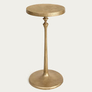 SUJUN Vintage Brass Cast Iron Side Table Round Accent Table for Living Room