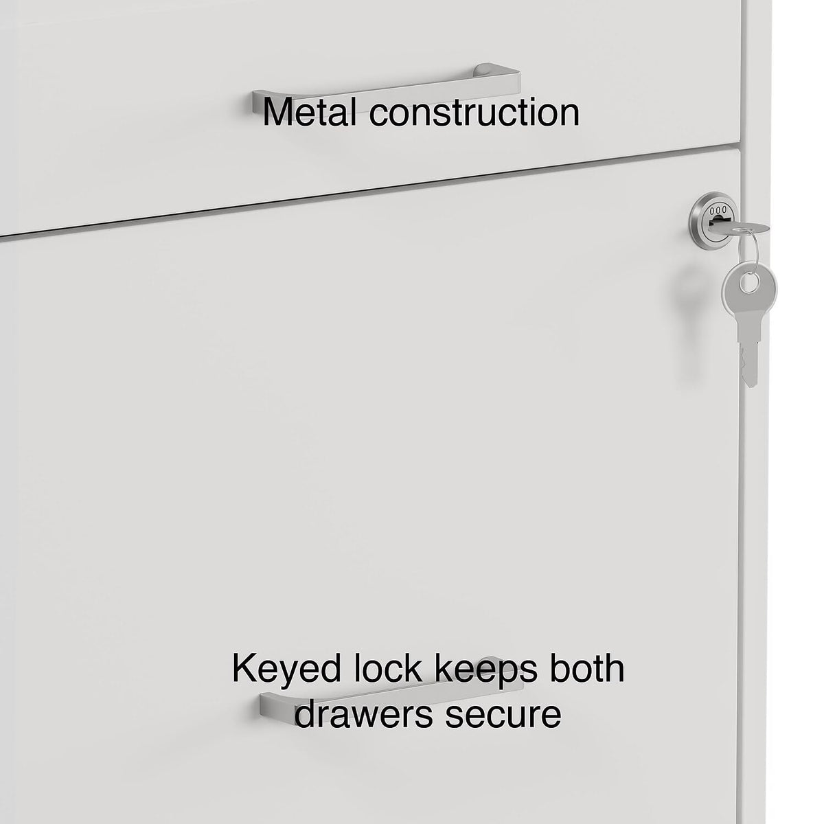 3-Drawer Lockable File Cabinet