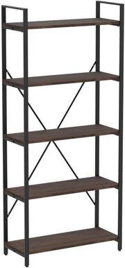5-Tier Industrial Etagere Bookcase
