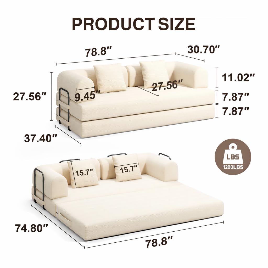 5-in-1 Convertible Sofa Bed