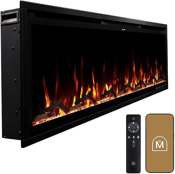 72-Inch Slim Electric Fireplace