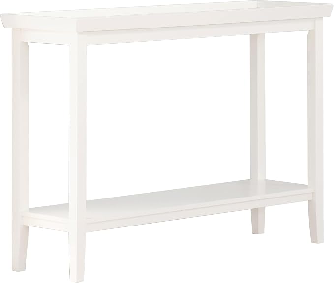 Espresso Console Table with Shelf