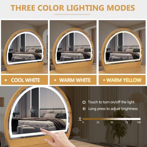 Makeup Vanity with LED Mirror