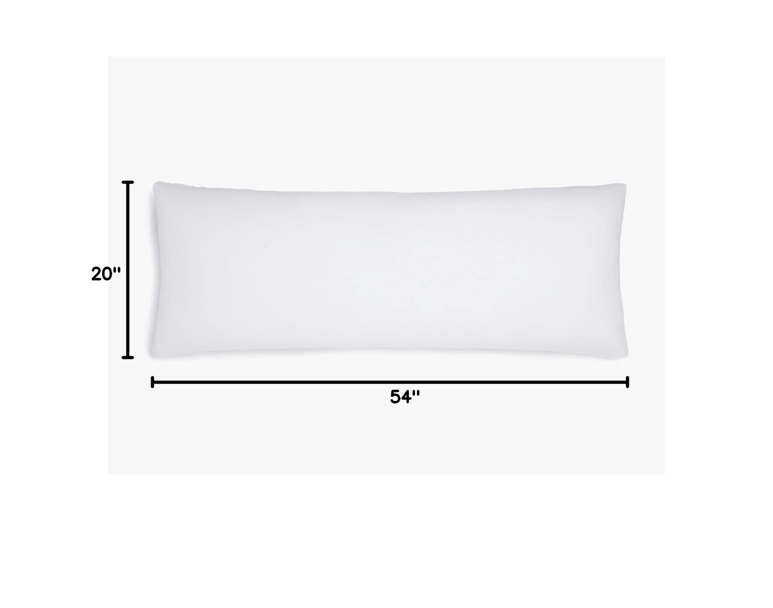 White Goose Down & Feather Body Pillow