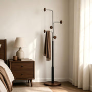 Freestanding Coat Rack with Wood Base